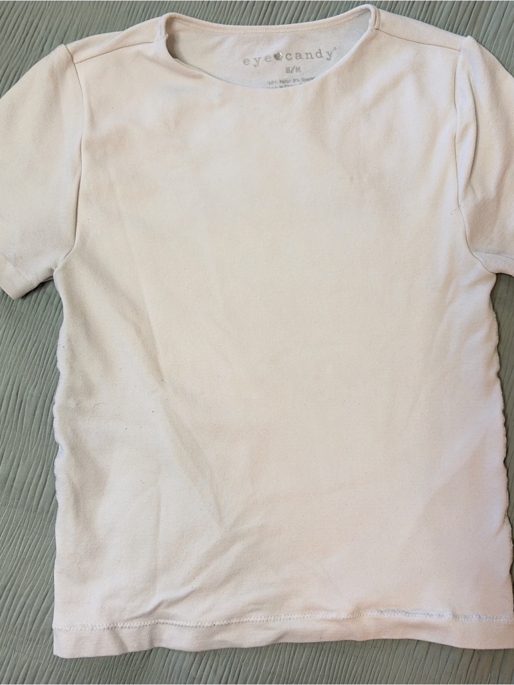 eye candy Short Sleeve Tee in Light Cream